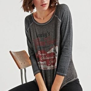 Lucky Brand Village Tavern Raglan Tee